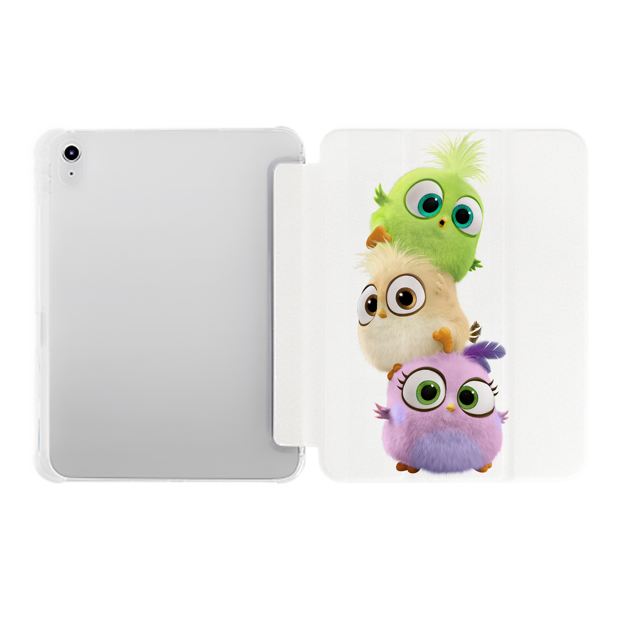 （画像用） Angry Birds アングリーバード IPad ケース ペン収納付き 三つ折りスタンド PUレザー×シリコン 対応機種9.5/10.5/10.9インチ